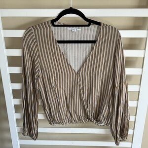 O'Neill Striped Wrap Top Size Small